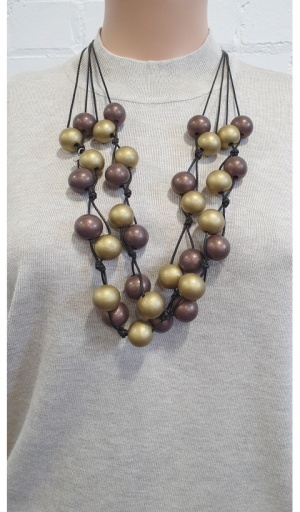 Yokos Double Strand Bead Necklace